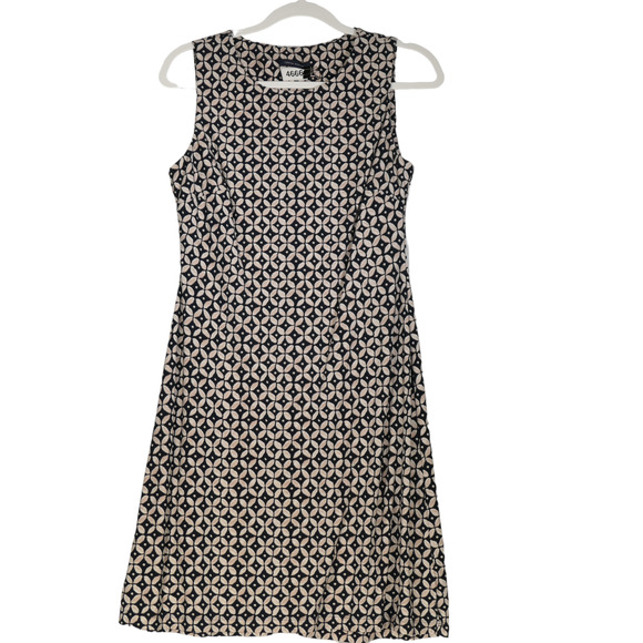 Tommy Hilfiger Dress Womens Small Blue Tan Floral Slinky Boho Sheath Stretch - Picture 1 of 6